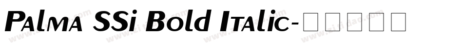 Palma SSi Bold Italic字体转换